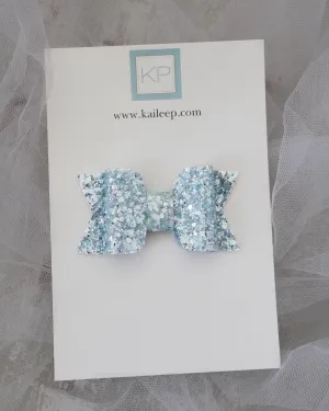 Light Blue Rock Glitter Hair Clip or Shoe Clip