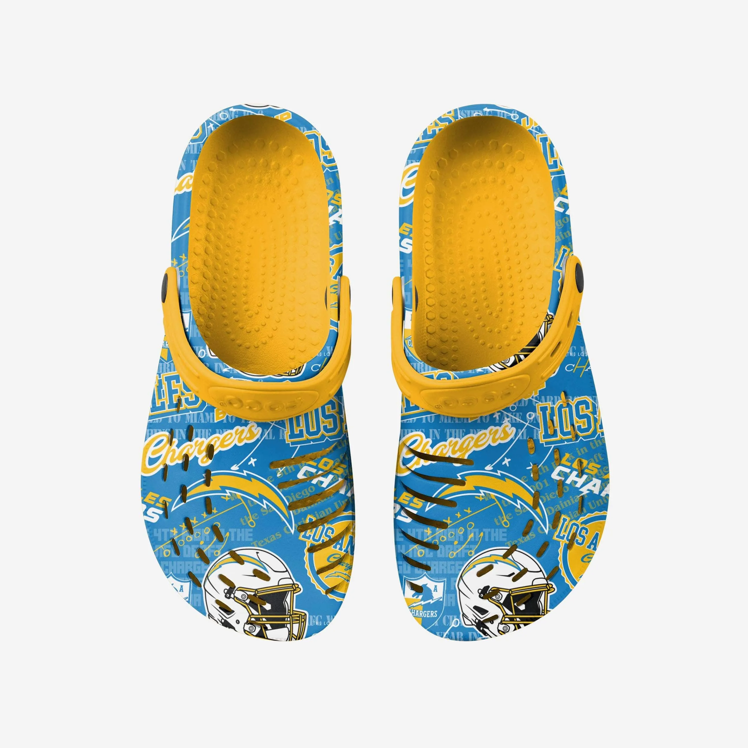 Los Angeles Chargers Historic Print Clog With Strap