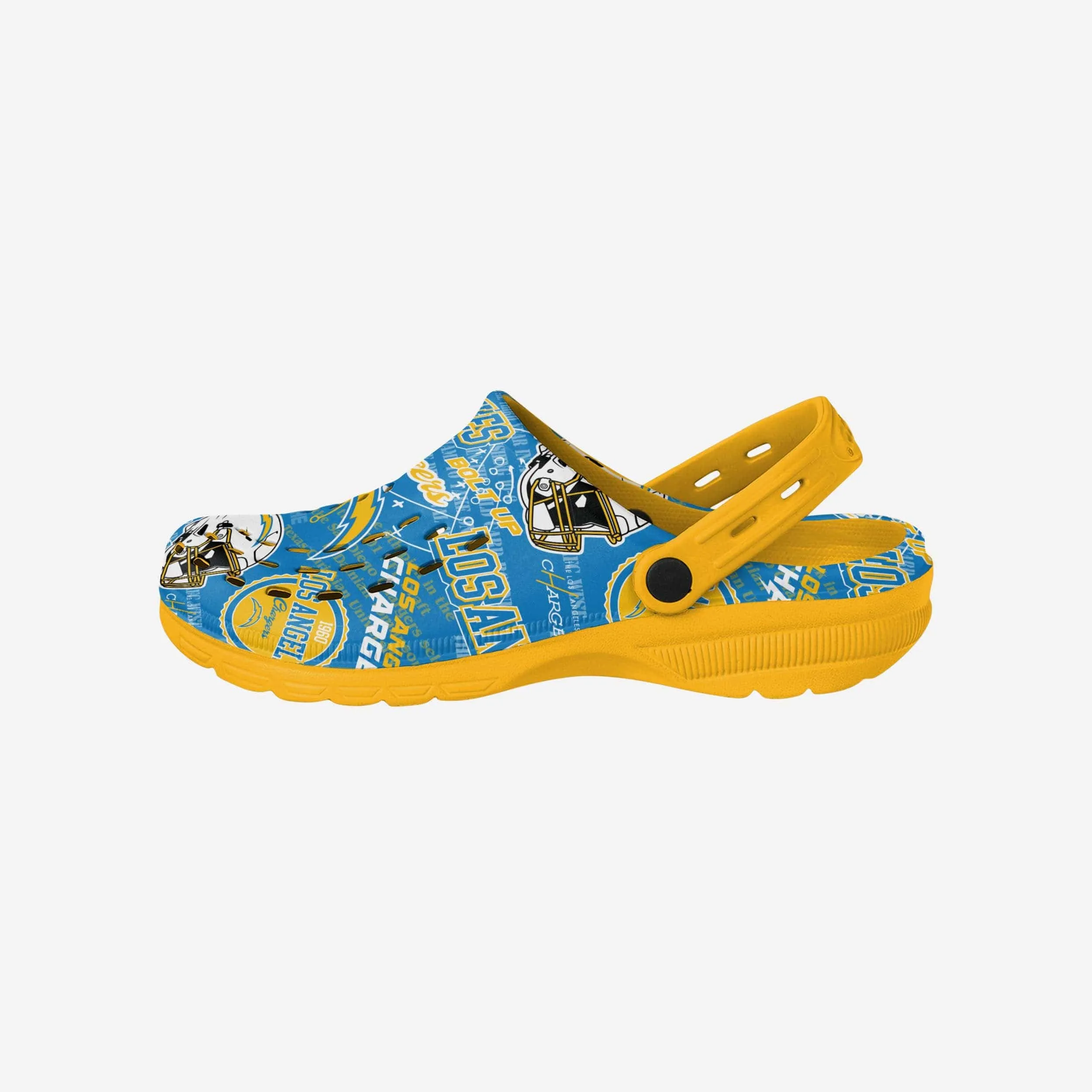 Los Angeles Chargers Historic Print Clog With Strap