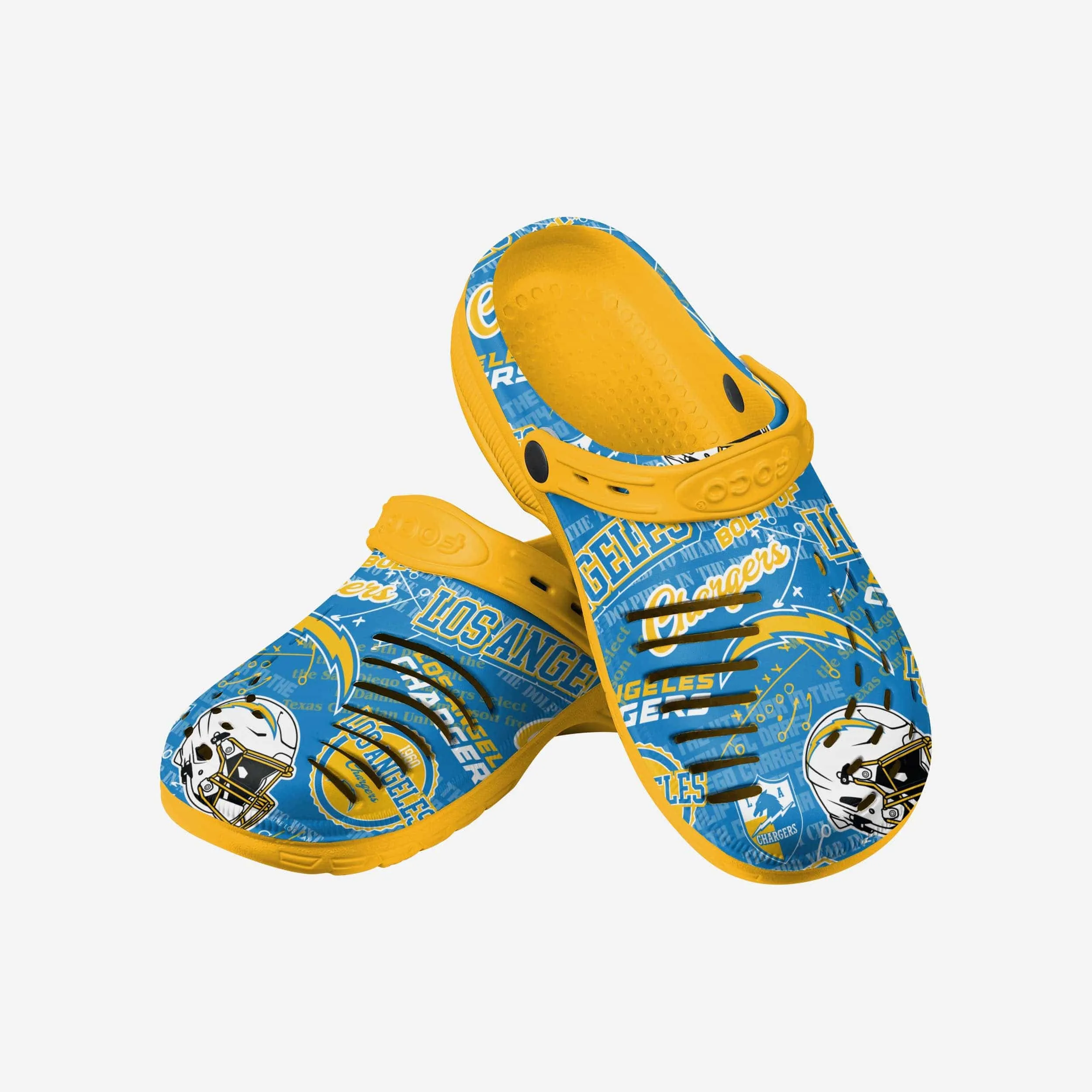 Los Angeles Chargers Historic Print Clog With Strap