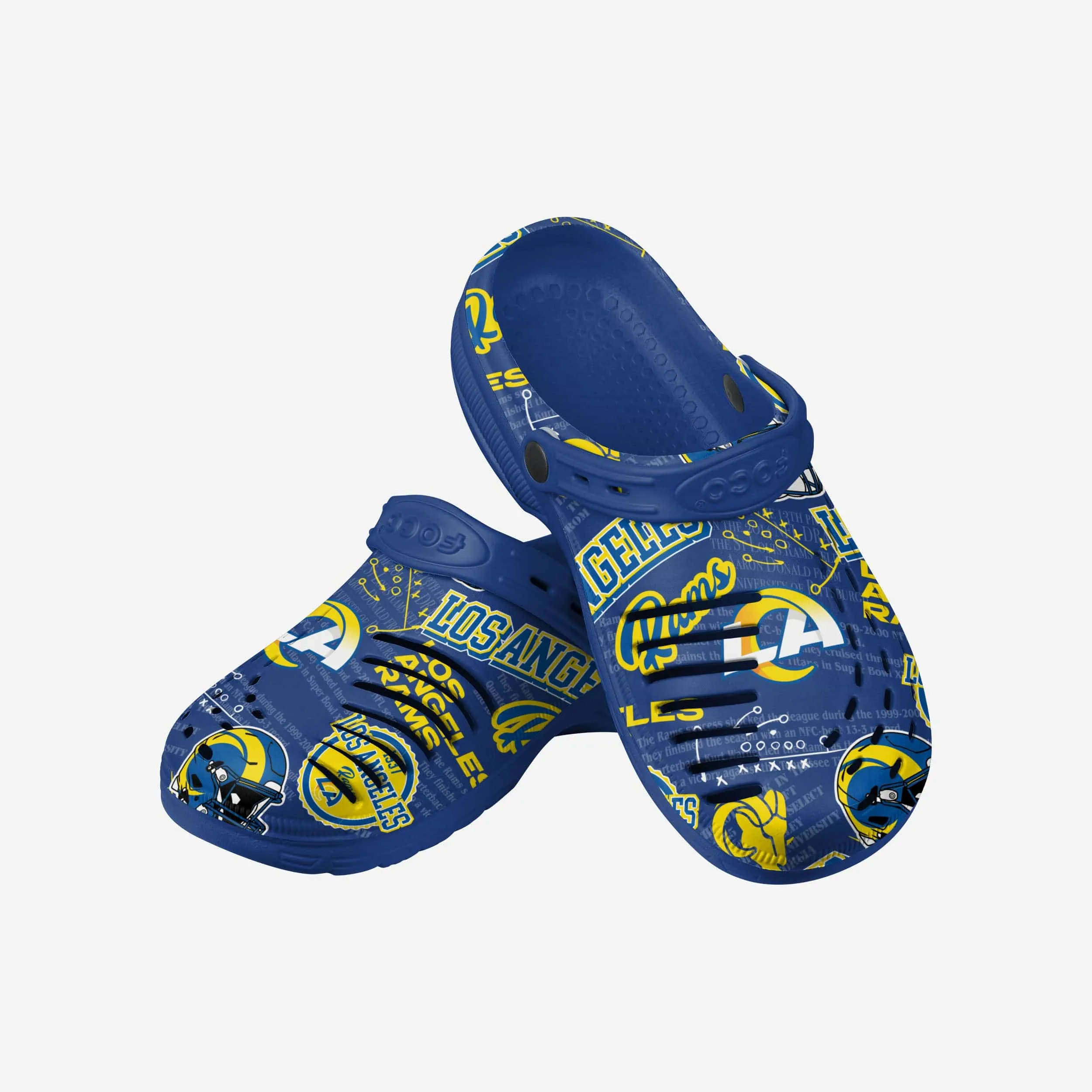 Los Angeles Rams Historic Print Clog With Strap