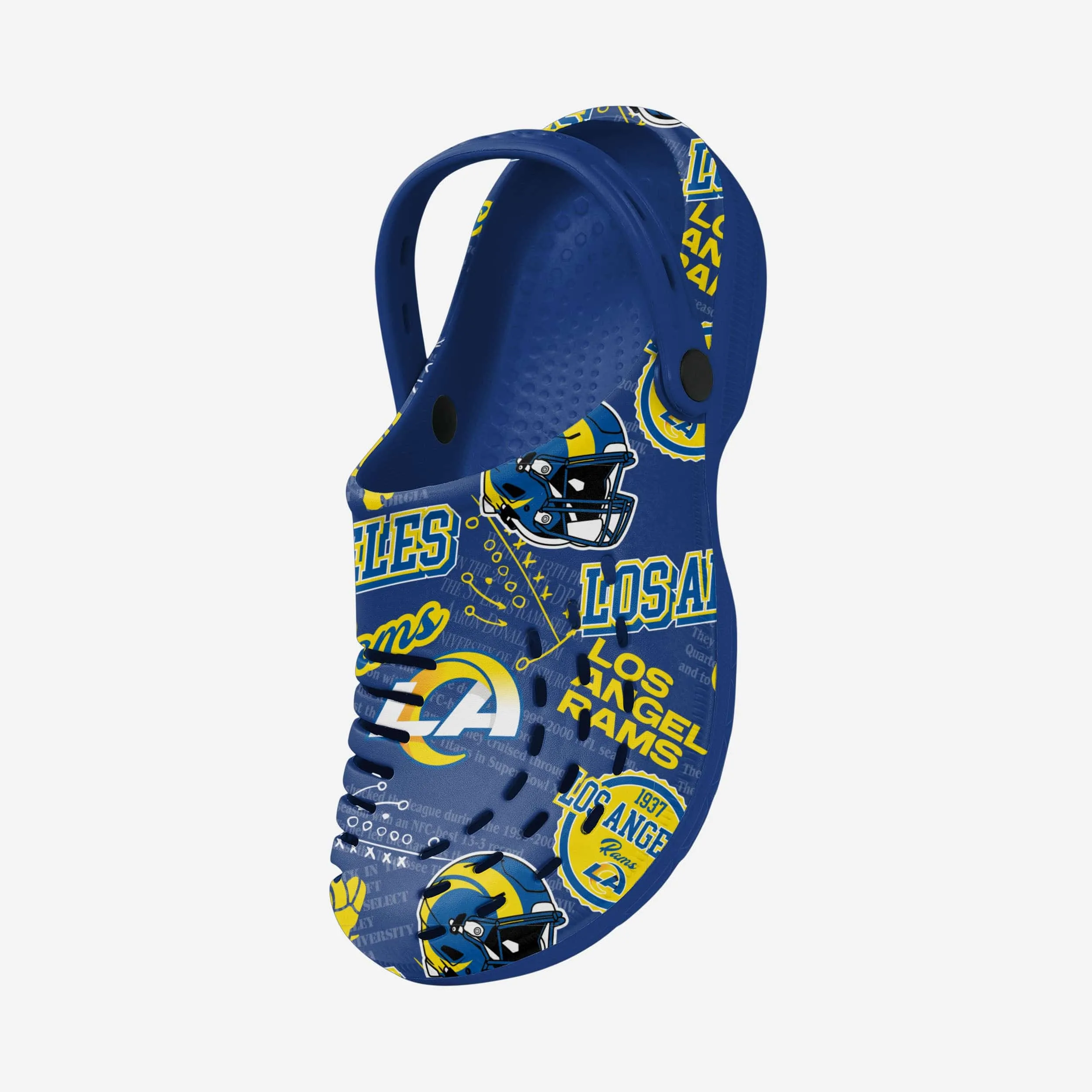 Los Angeles Rams Historic Print Clog With Strap