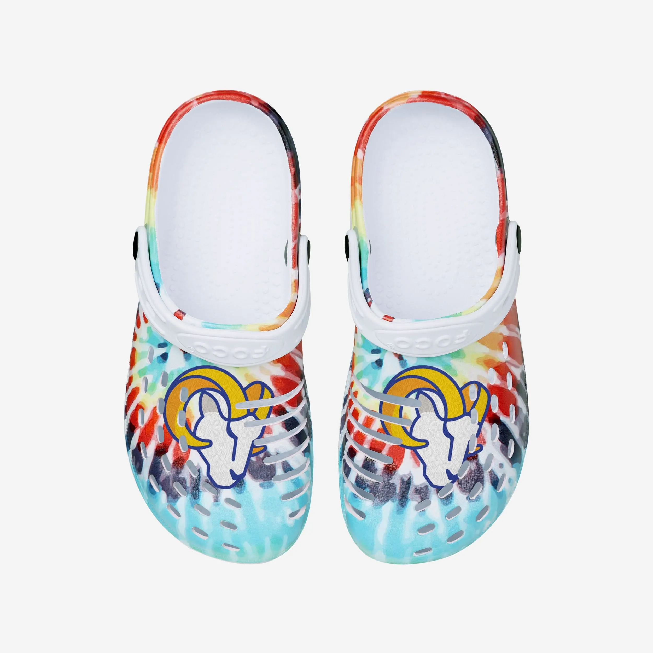 Los Angeles Rams Womens Tie-Dye Clog With Strap