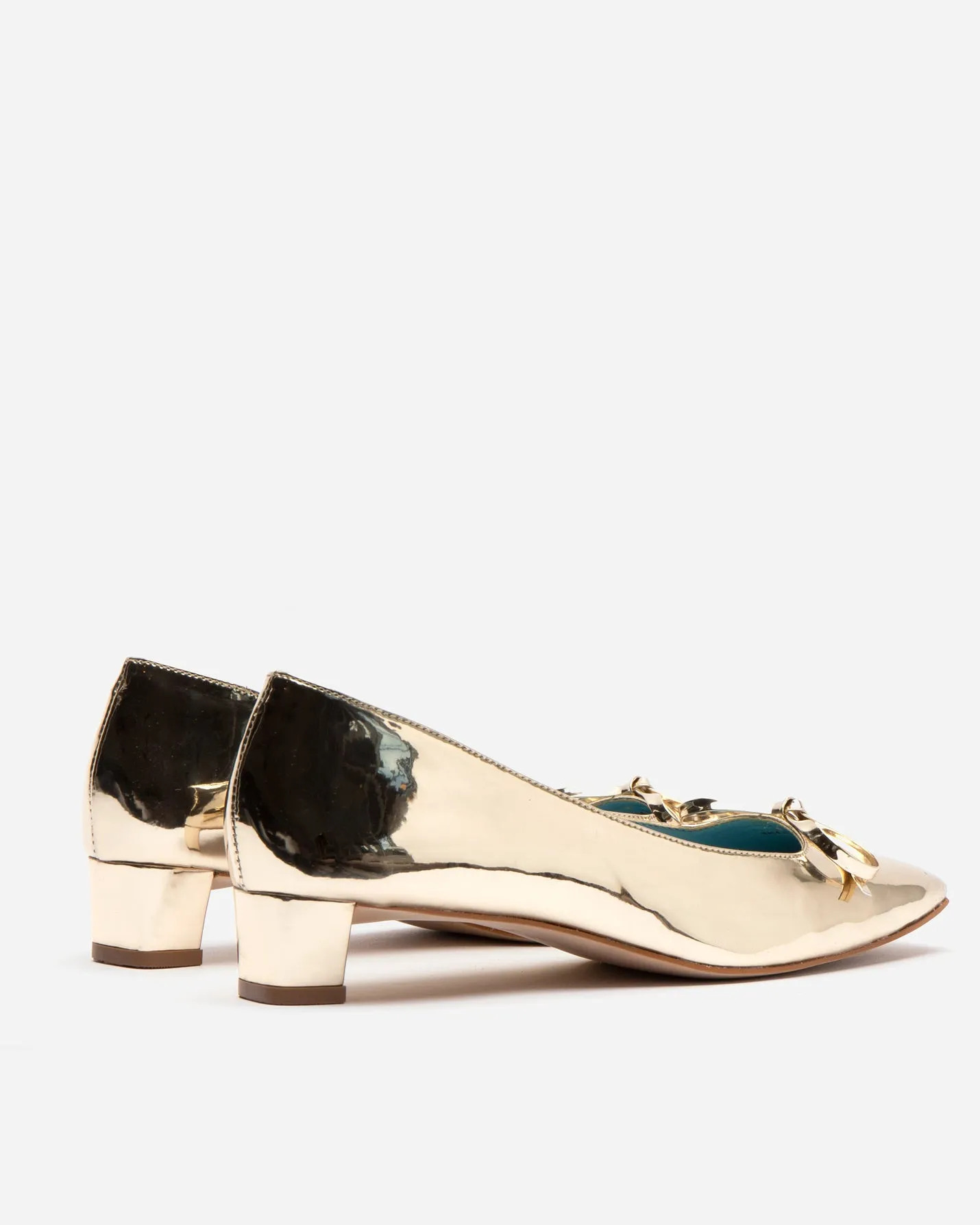 Mary Mini Block Heel - Vegan Platino