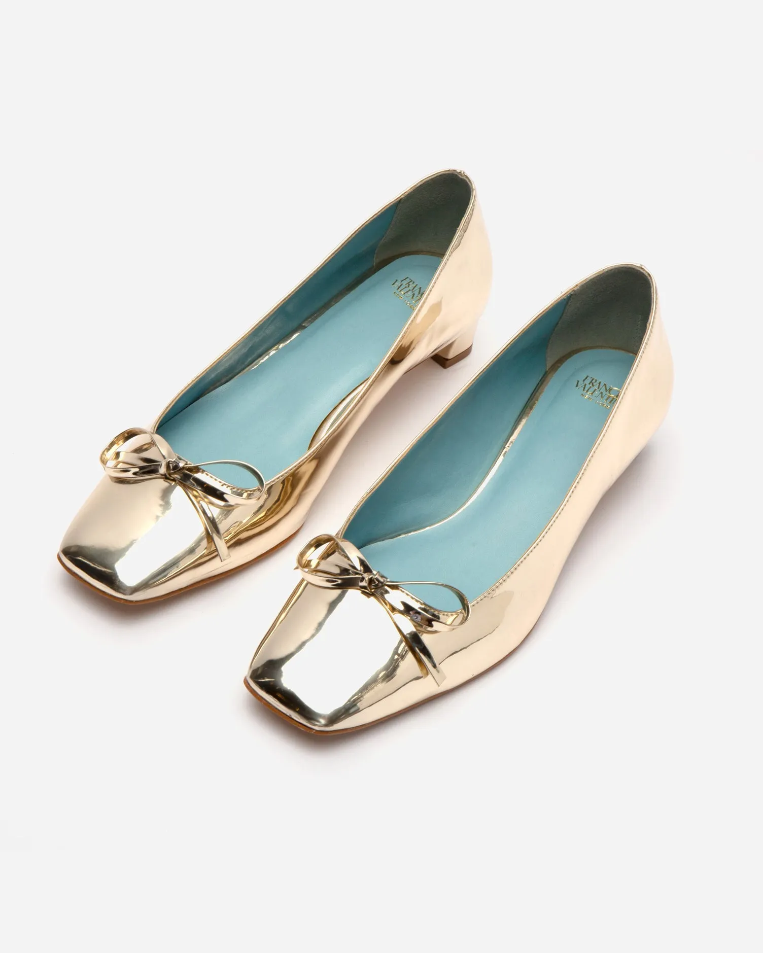 Mary Mini Block Heel - Vegan Platino