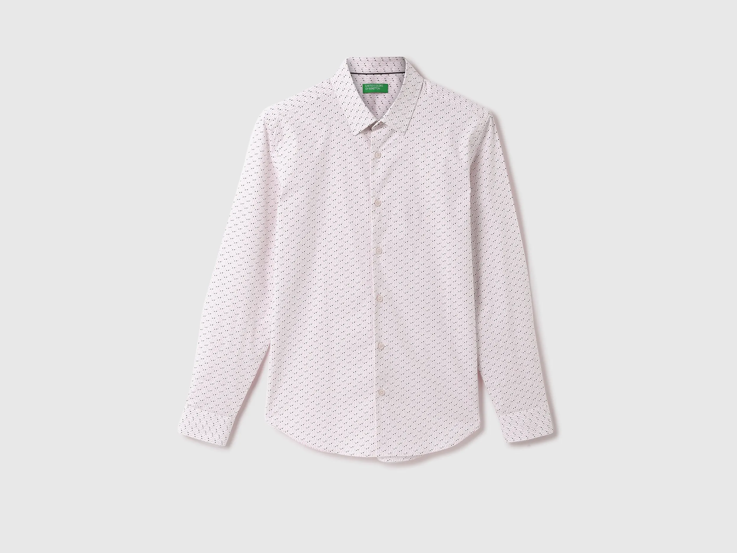 Men Printed Spread Collar Shirt