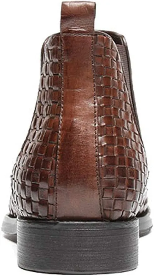 Men's Chelsea Boots Woven Black Brown