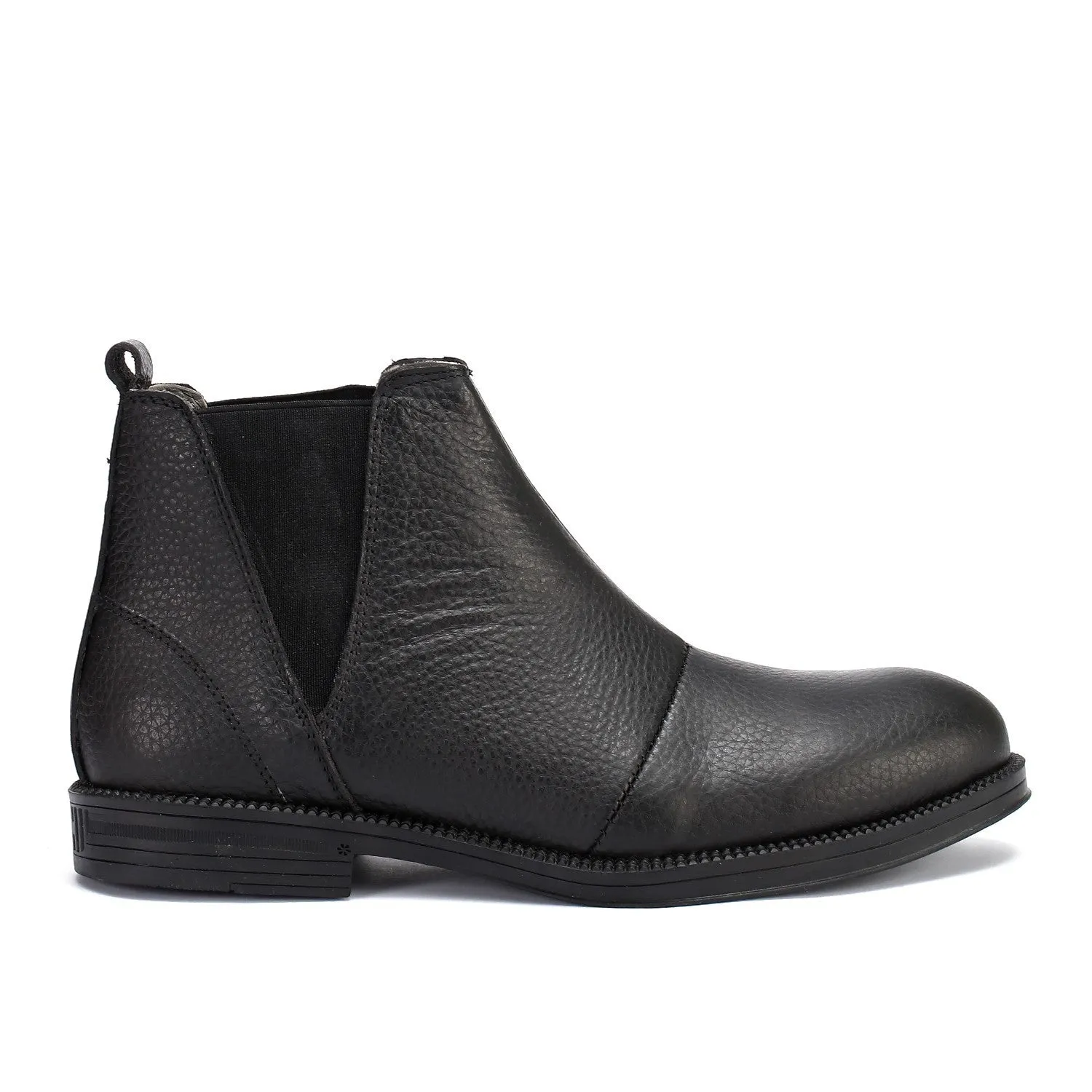 Men's Genuine leather half boots - Black Color.