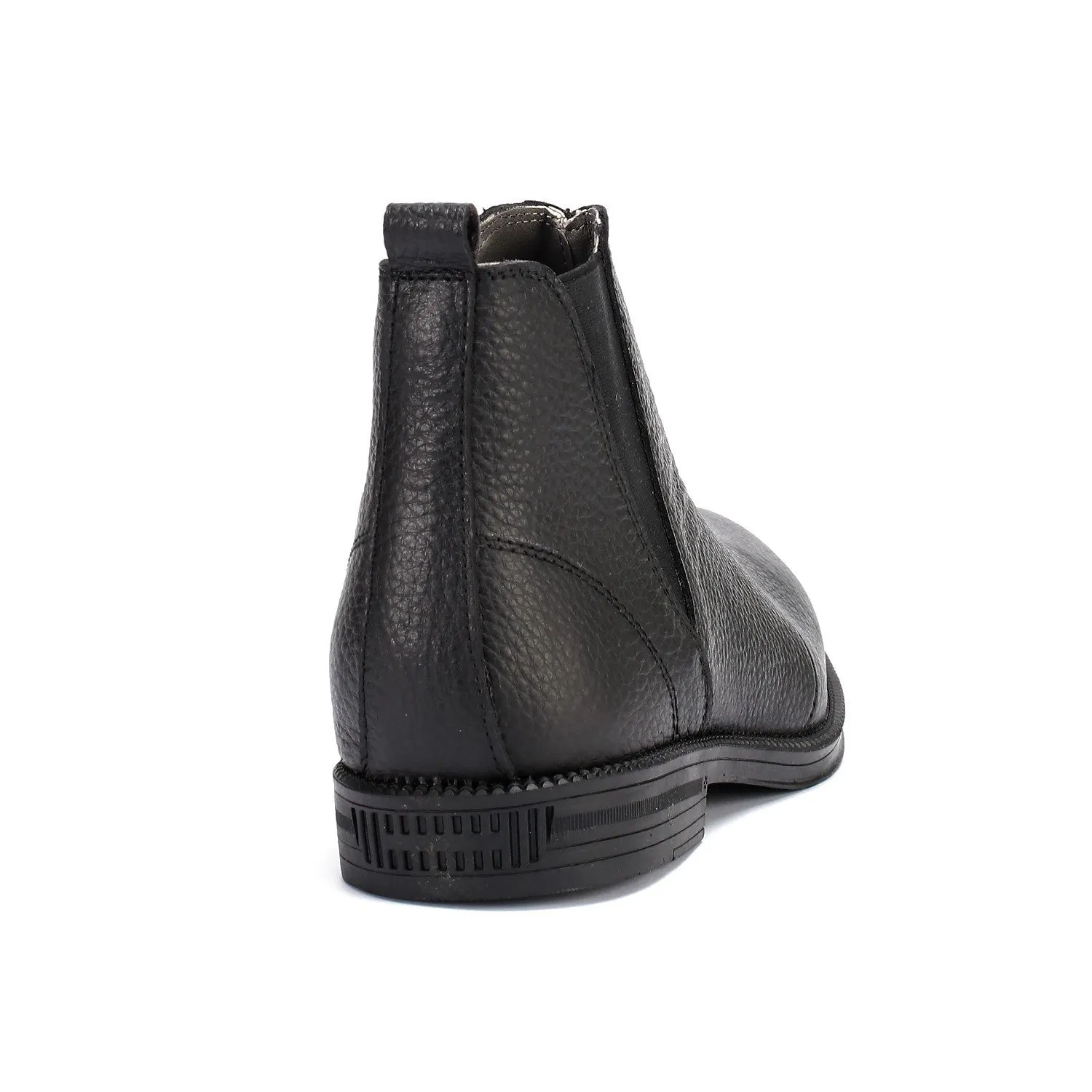 Men's Genuine leather half boots - Black Color.