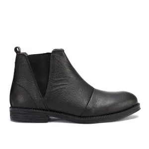 Men's Genuine leather half boots - Black Color.
