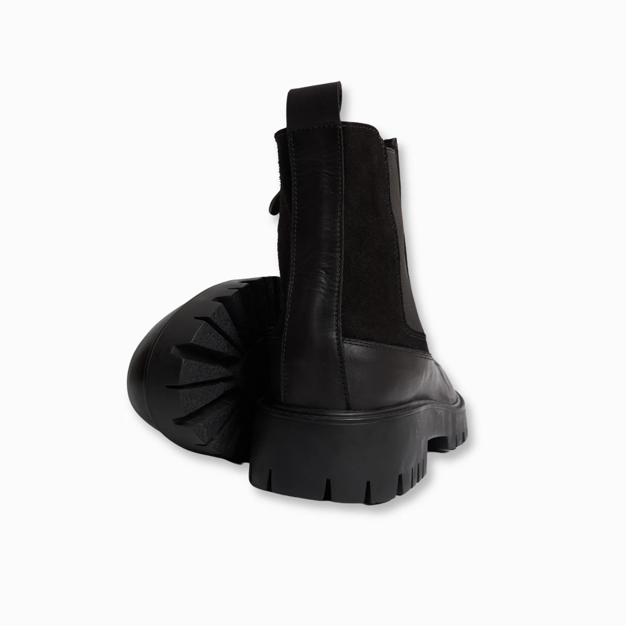 Men's leather half boots model VR23- Black color.