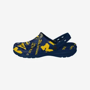 Michigan Wolverines Historic Print Clog With Strap