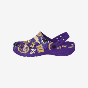 Minnesota Vikings Historic Print Clog With Strap