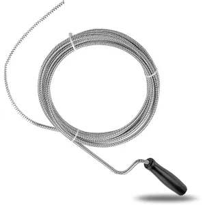 MOMENT Drain Unblocker 5M Metal Flexible Plumbing Snake, Drain Cleaner unblocker Auger Snake Wire & Spring Wire Pipe Cleaning Tool - Drain Unblocker Tool for Tub Sink Shower Basins Pipes