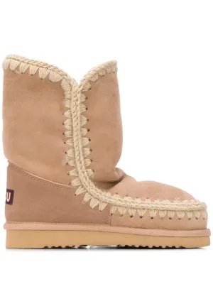 Mou woven detail boots