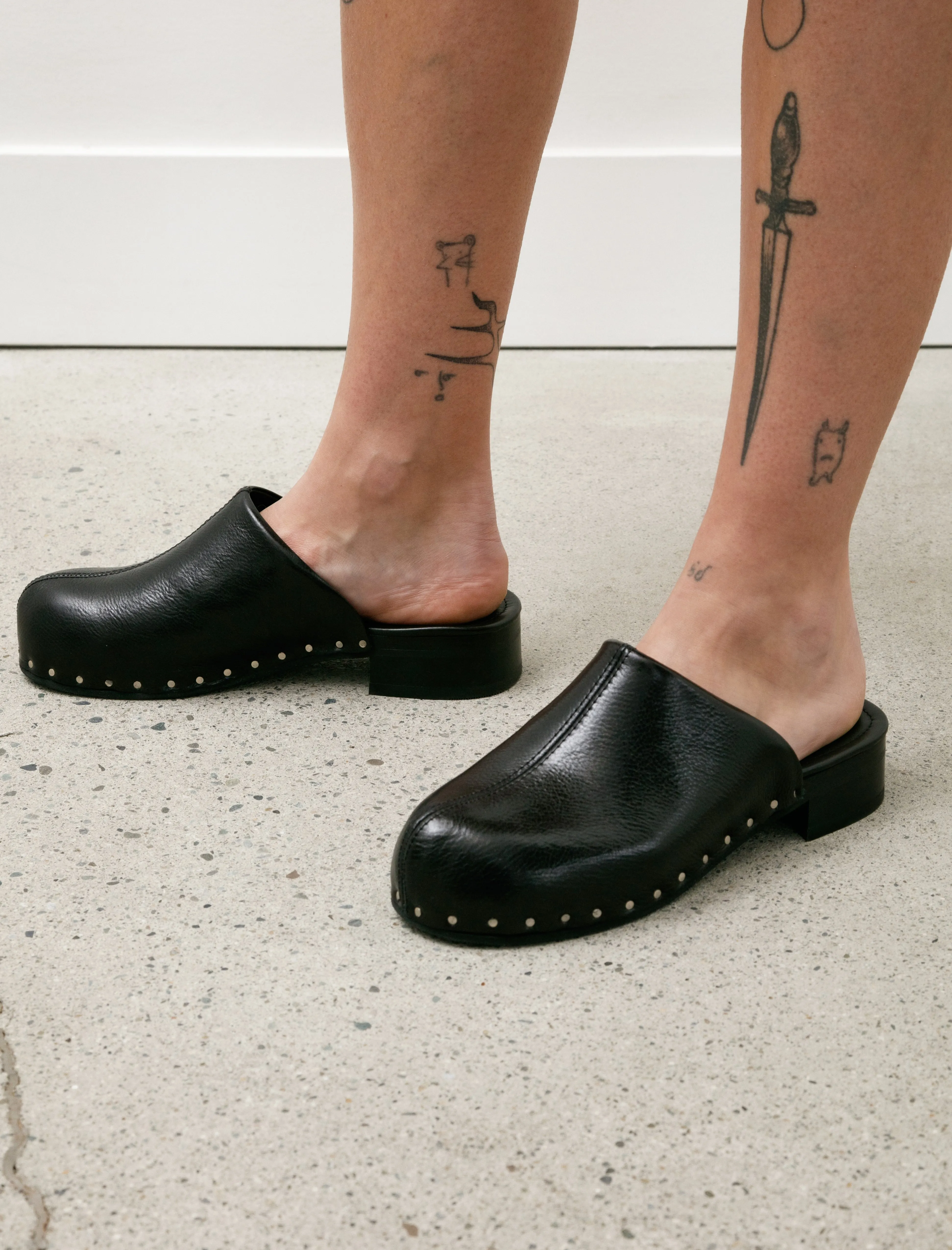 Naoto Clog Supple Leather Black