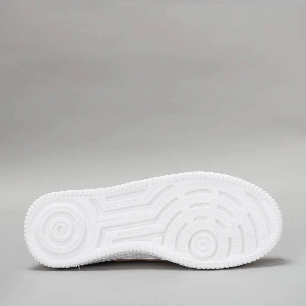 NELLY LEATHER TRAINER || WHITE