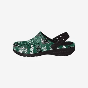 New York Jets Historic Print Clog With Strap