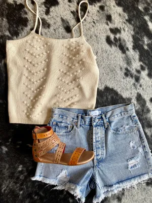 Nora Knitted Sweater Tank Top