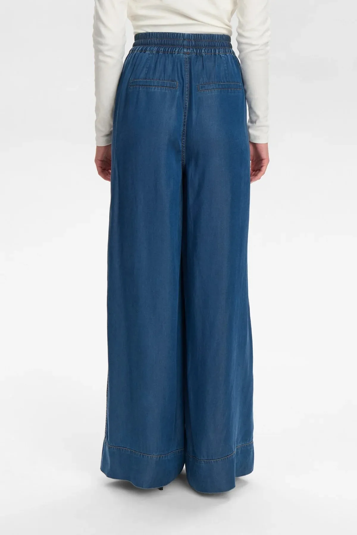 Numph Numiami Lyocell Denim Wide Leg Trousers