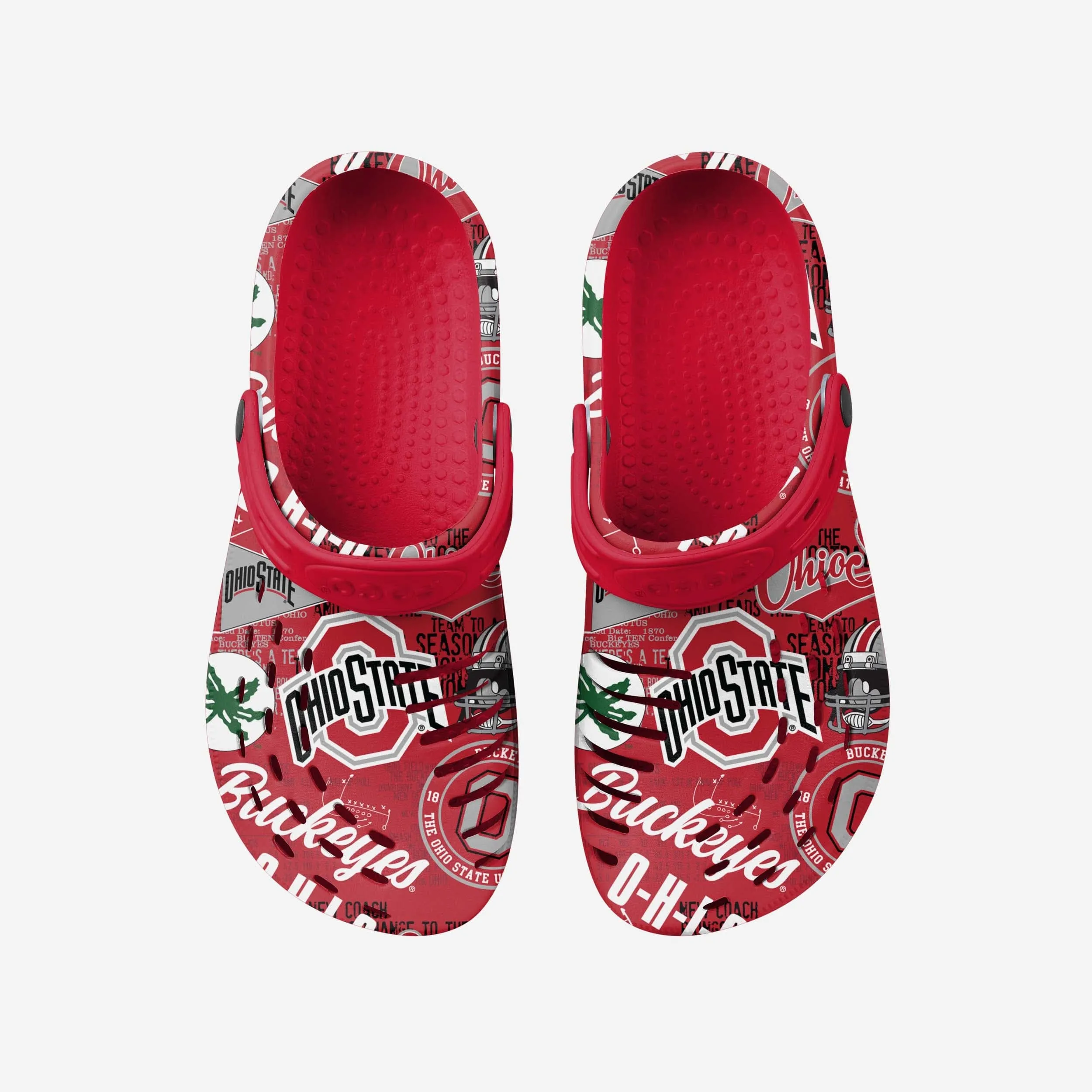 Ohio State Buckeyes Historic Print Clog With Strap