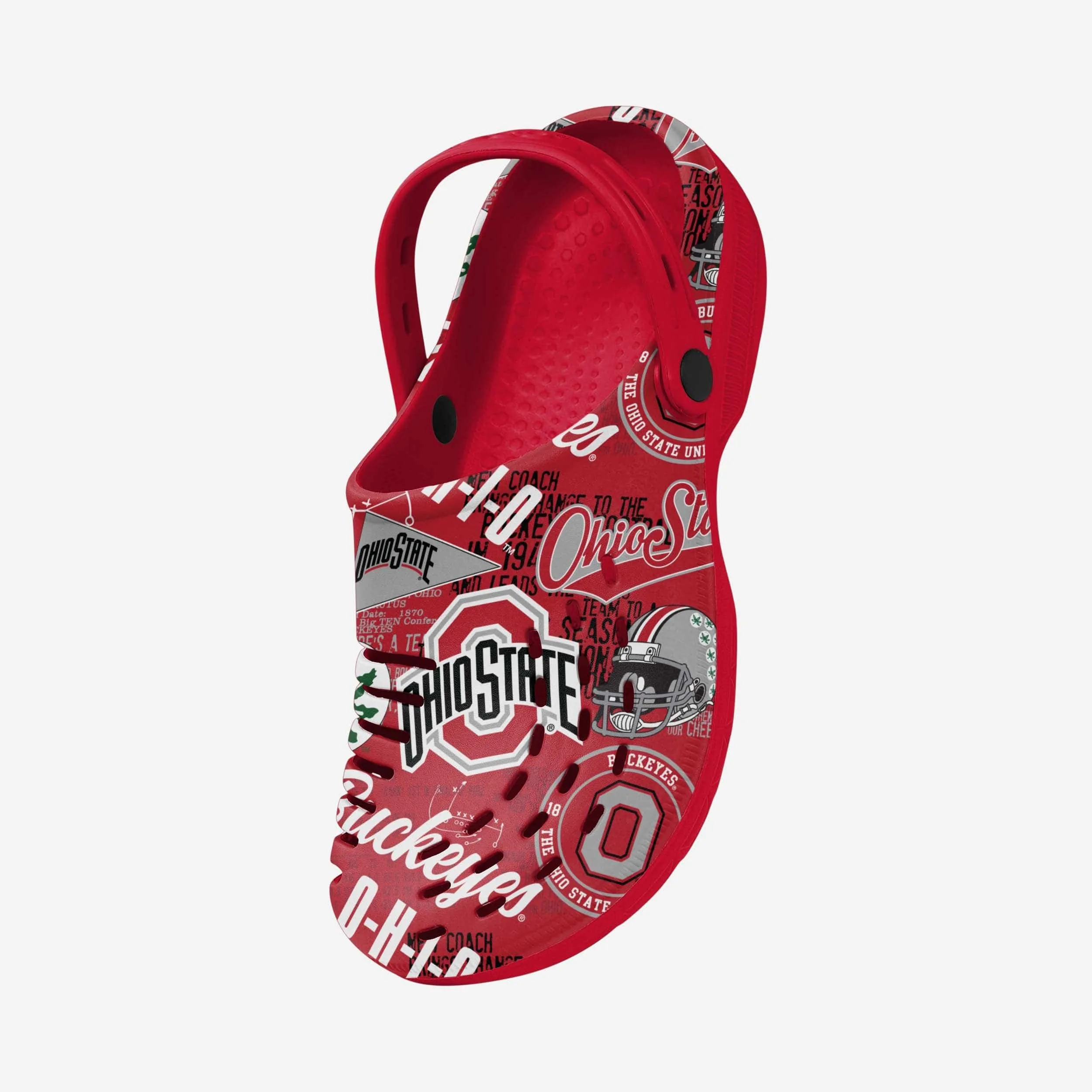Ohio State Buckeyes Historic Print Clog With Strap