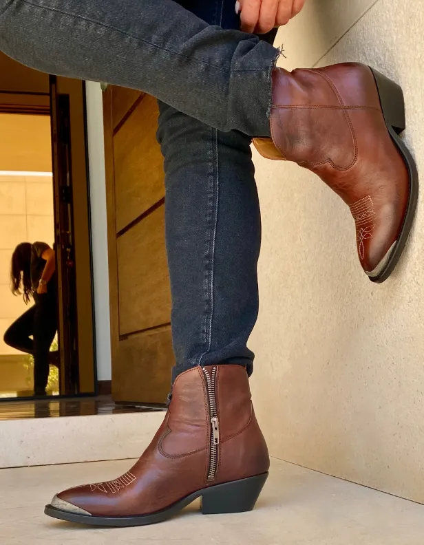 OLSEN LEATHER BROWN