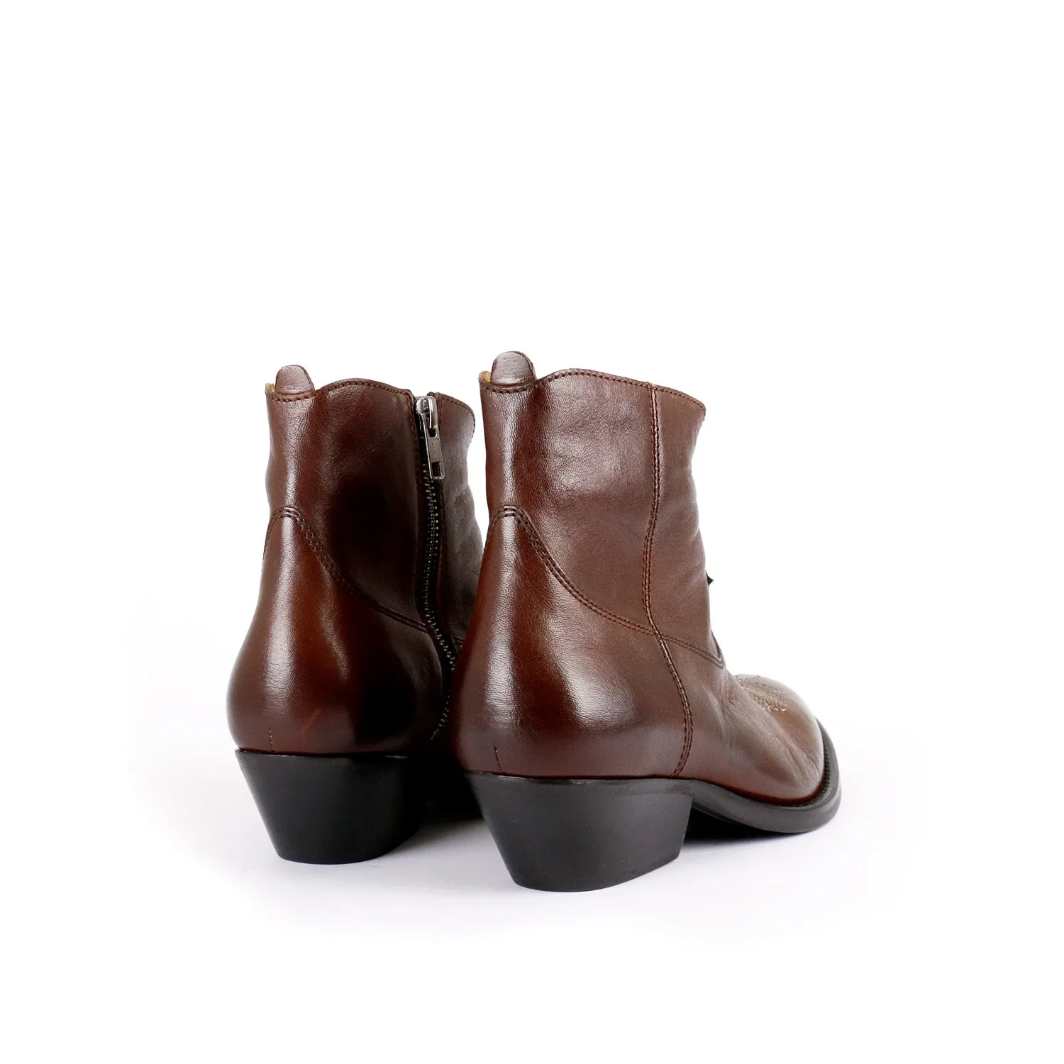 OLSEN LEATHER BROWN