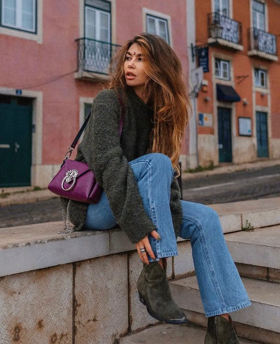OLSEN SUEDE GREEN KHAKI