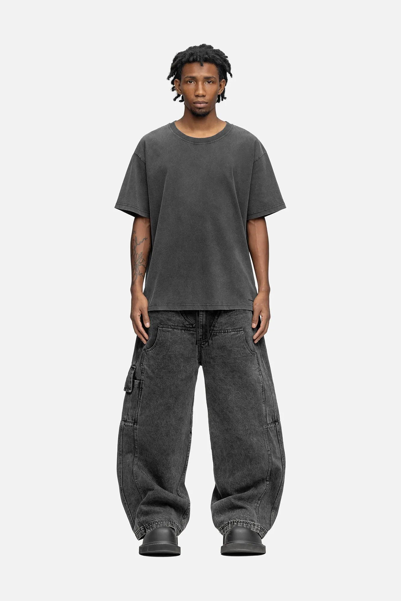 OVERSIZED T-SHIRT WASHED BLACK