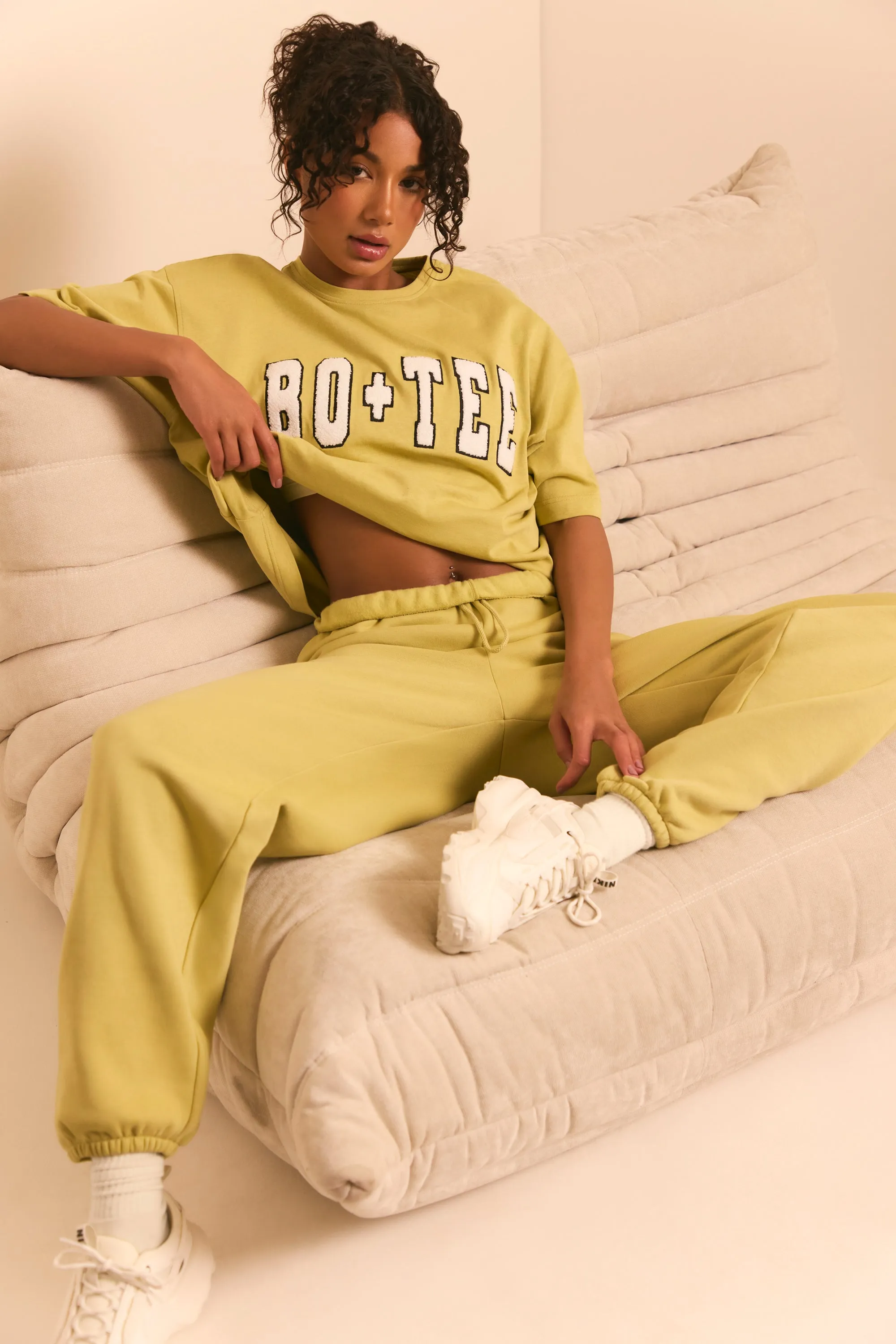 Pacific - Petite Relaxed Fit Joggers in Matcha Green