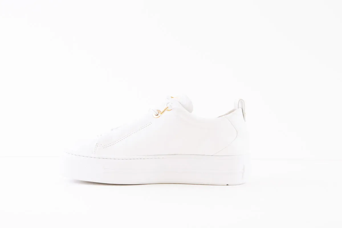 PAUL GREEN - 5017-001 LACED WEDGE FASHION SHOE - WHITE