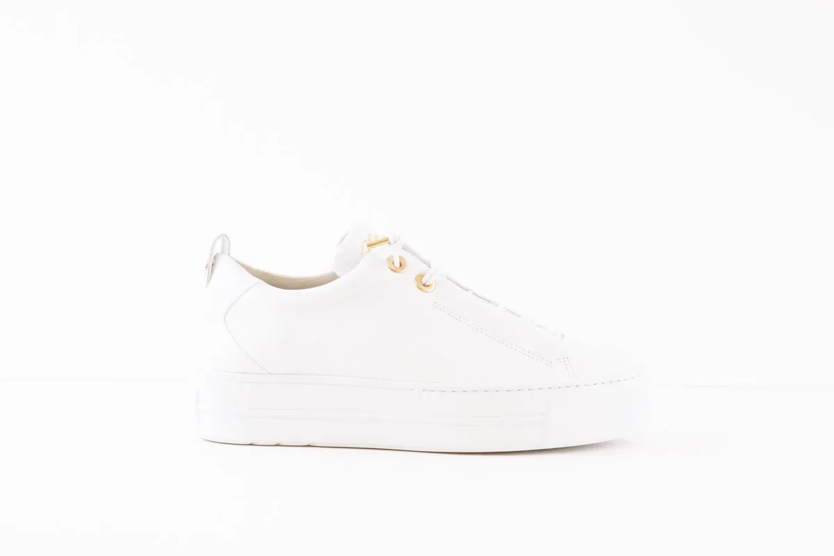 PAUL GREEN - 5017-001 LACED WEDGE FASHION SHOE - WHITE