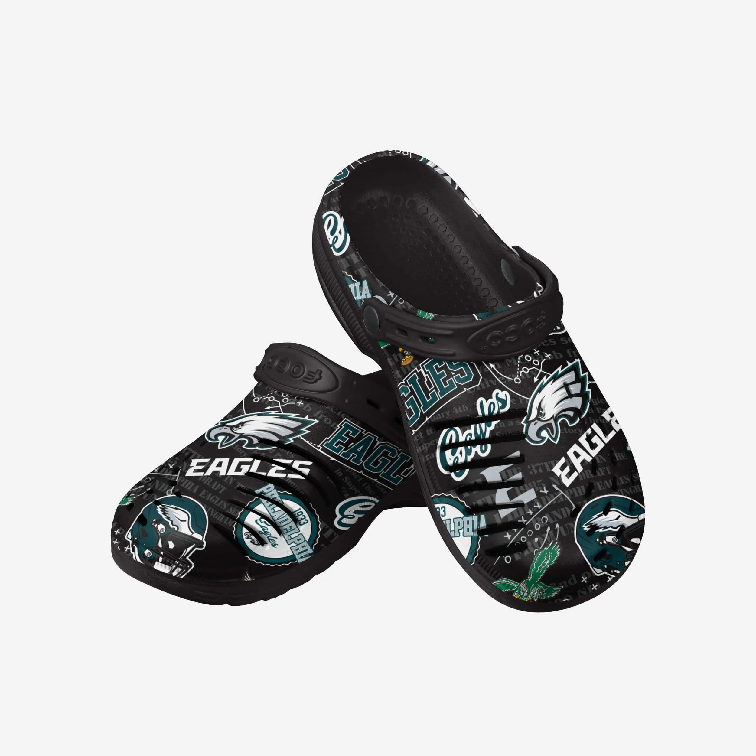 Philadelphia Eagles Historic Print Clog With Strap