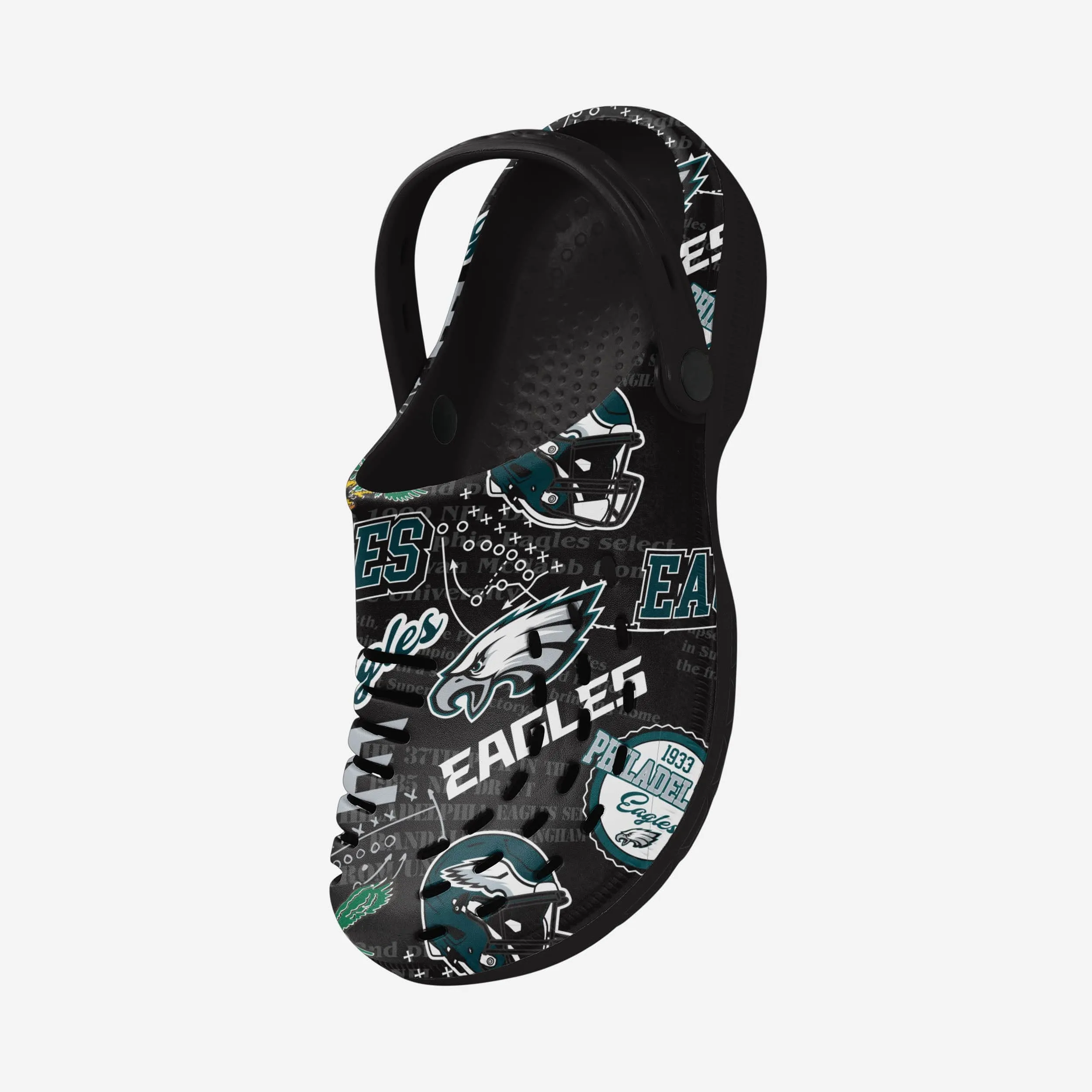 Philadelphia Eagles Historic Print Clog With Strap