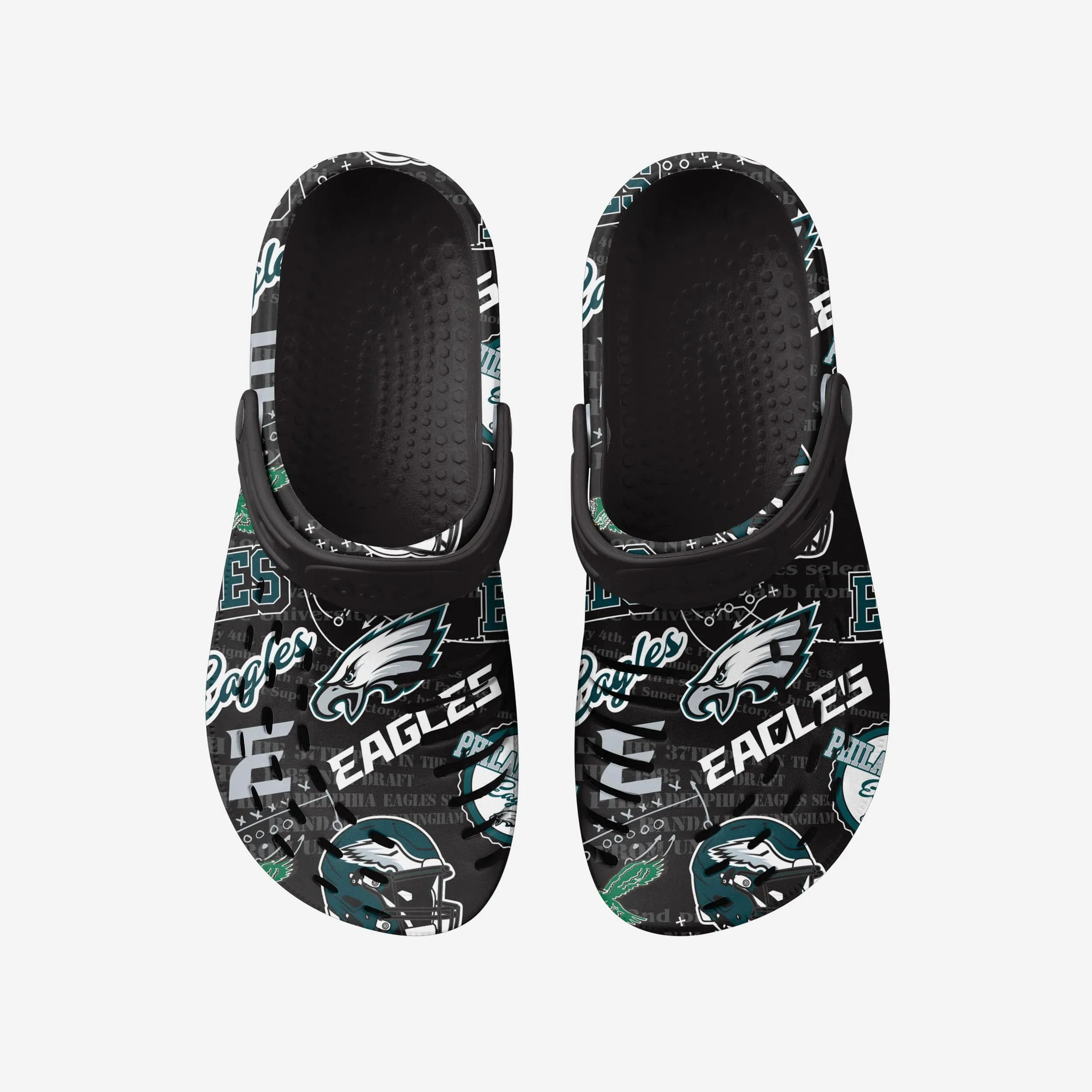 Philadelphia Eagles Historic Print Clog With Strap