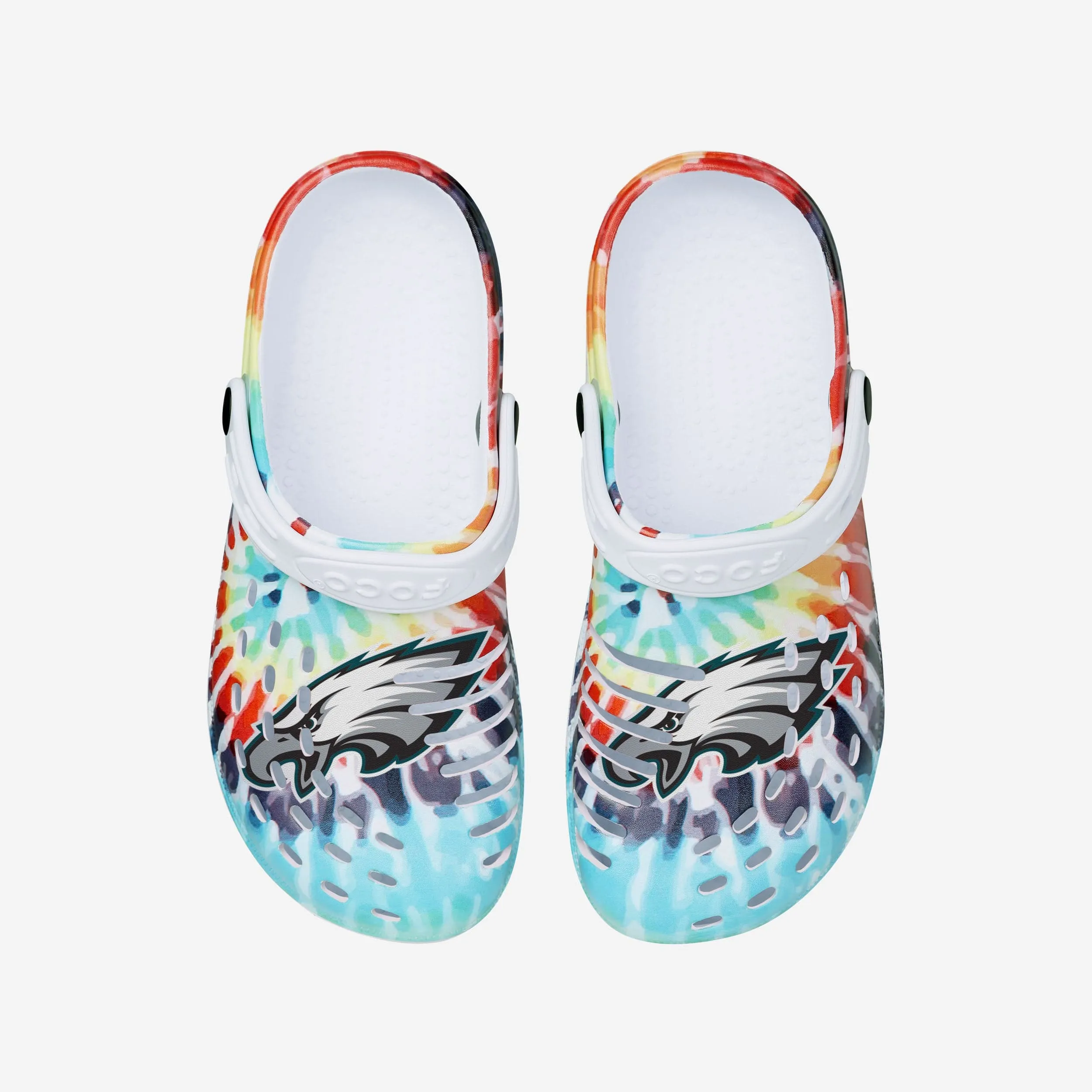 Philadelphia Eagles Womens Tie-Dye Clog With Strap