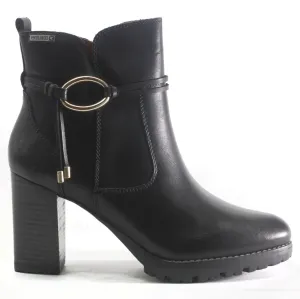 Pikolinos Connelly Calfskin Leather High Heeled Women's Zip Up Ankle Boots