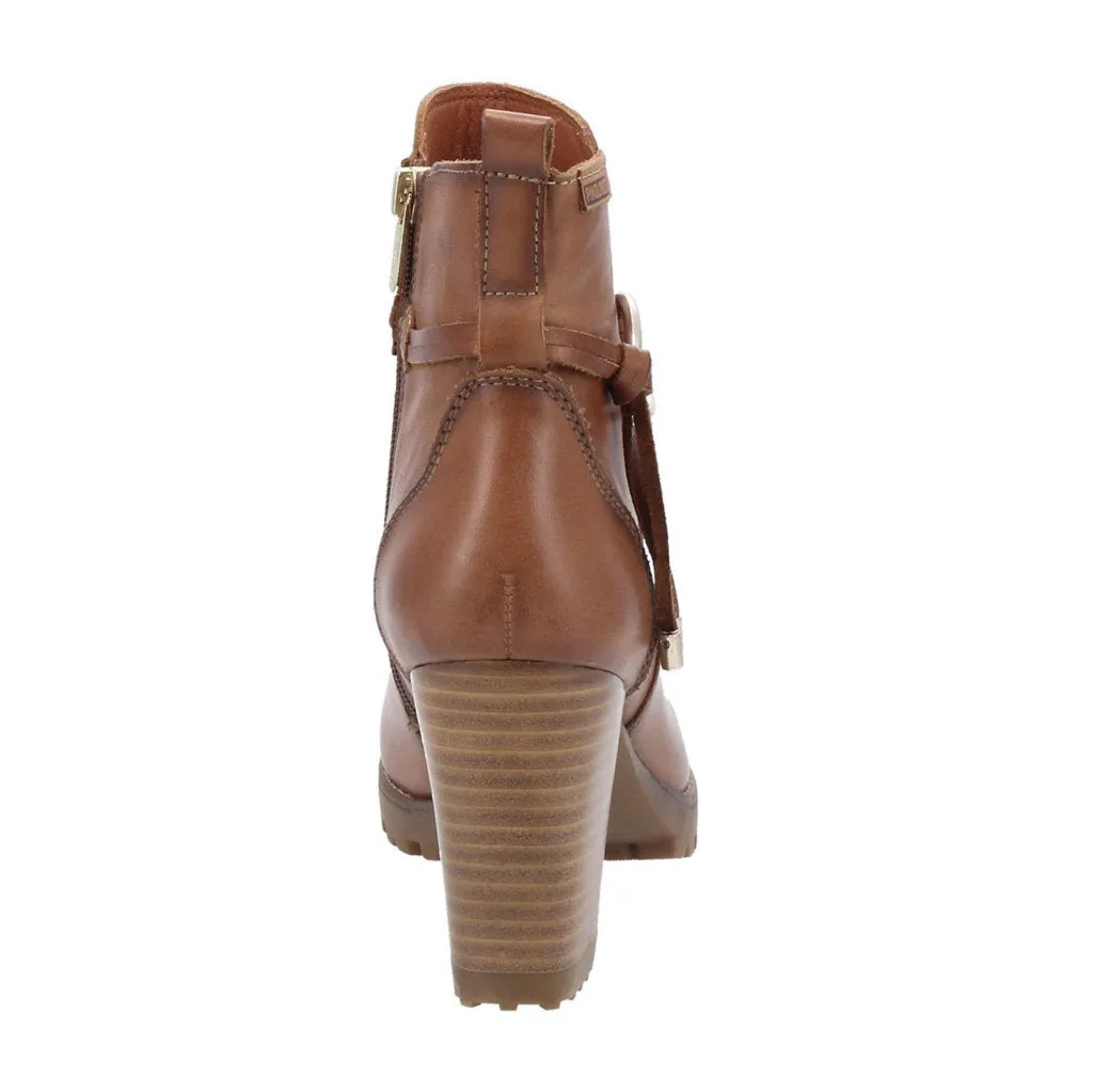 Pikolinos Connelly Calfskin Leather High Heeled Women's Zip Up Ankle Boots