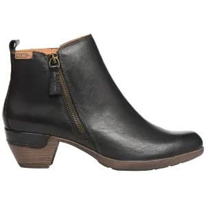 Pikolinos Rotterdam Calfskin Leather Women's Mid Heel Zip Up Ankle Boots