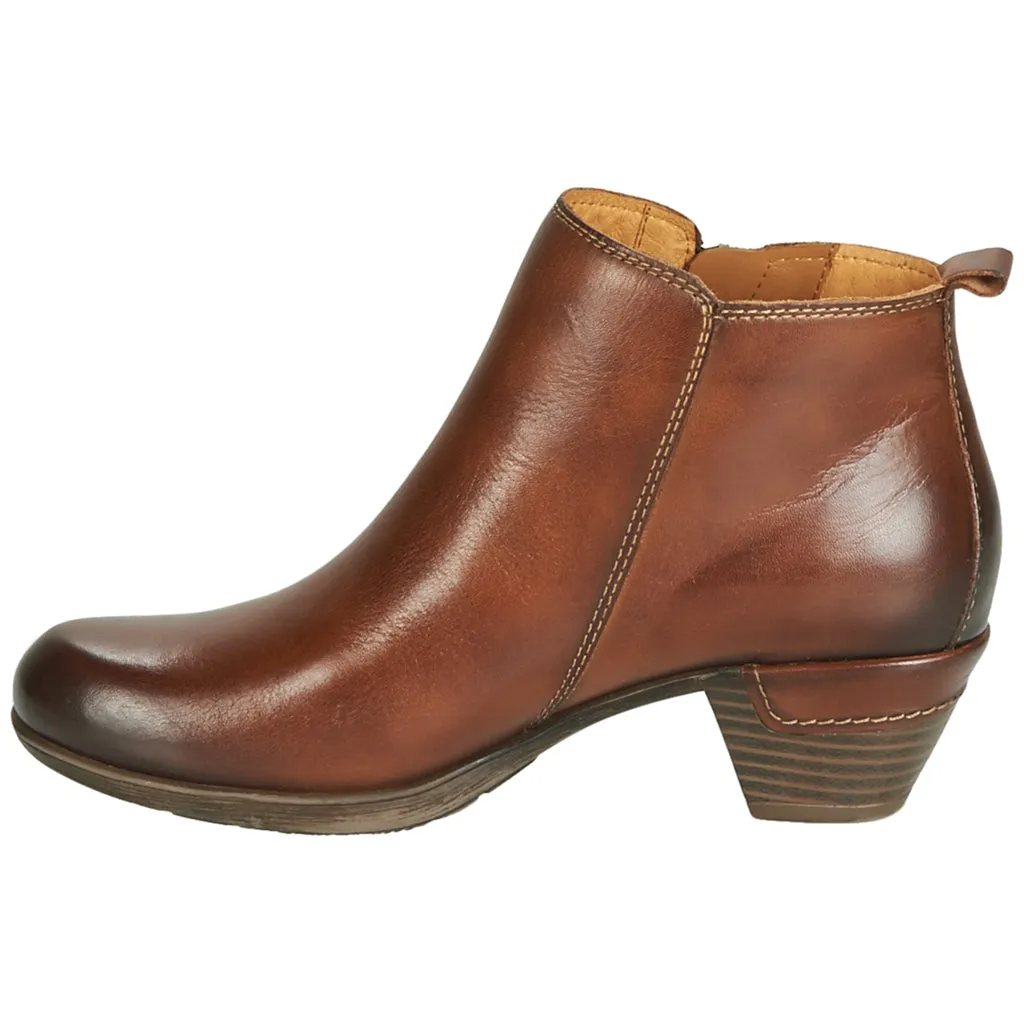 Pikolinos Rotterdam Calfskin Leather Women's Mid Heel Zip Up Ankle Boots