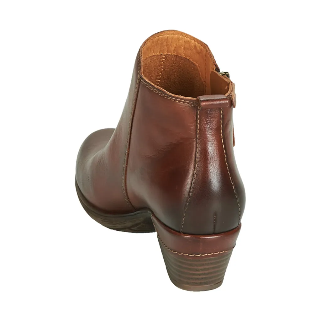 Pikolinos Rotterdam Calfskin Leather Women's Mid Heel Zip Up Ankle Boots