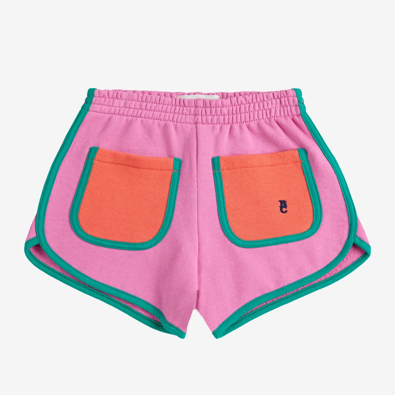 Pink Colour Block Shorts by Bobo Choses