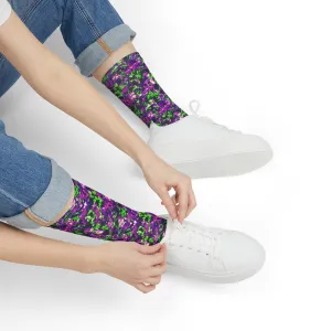 Printed Splatter Paint Pattern Crew Socks