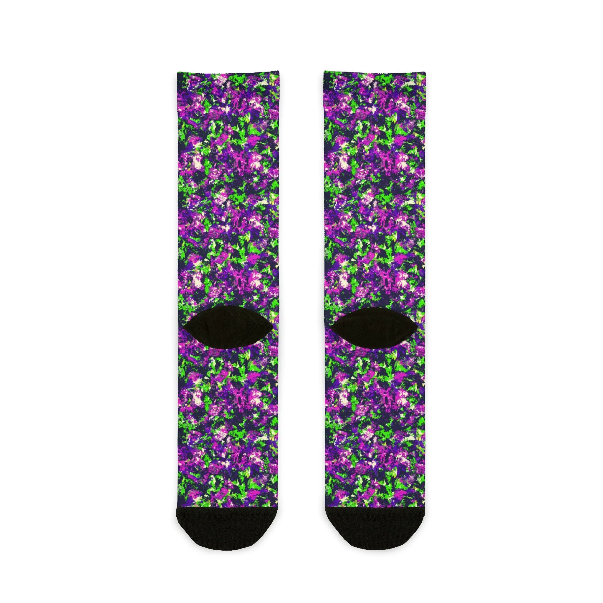 Printed Splatter Paint Pattern Crew Socks