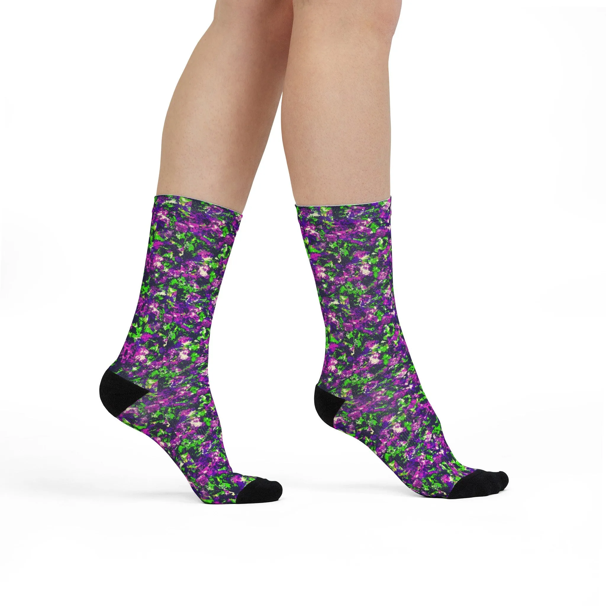 Printed Splatter Paint Pattern Crew Socks