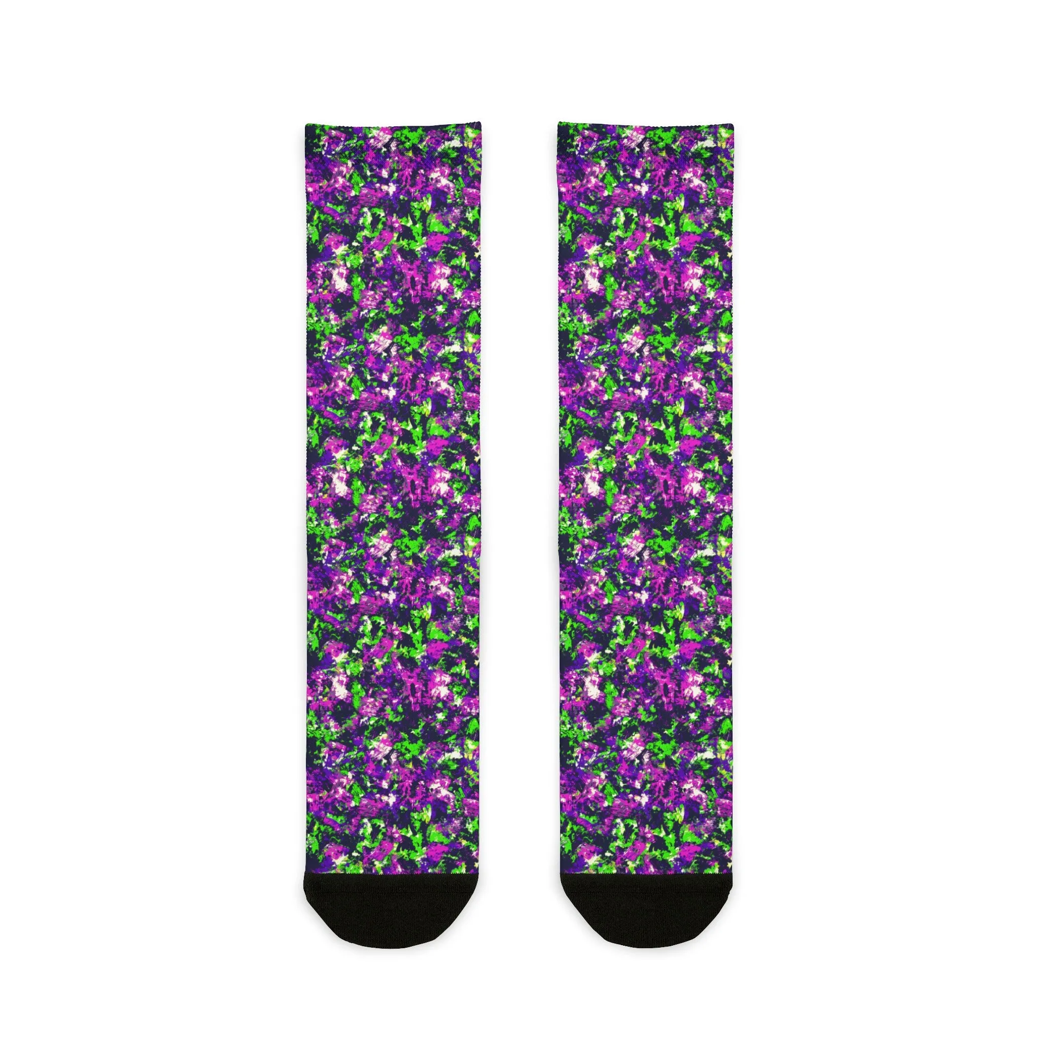 Printed Splatter Paint Pattern Crew Socks