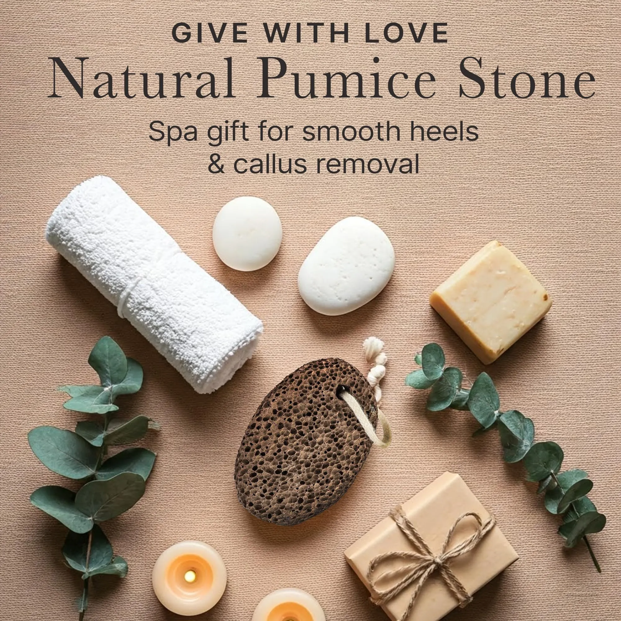 Pumice Stone for Feet - Natural Lava Stone Foot Exfoliator, Callus Remove for Feet, Hands & Dead Skin, Foot Scrubber for Pedicure & Cracked Heels, Strong & Durable Design for Smooth & Soft Feets