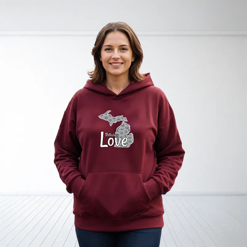 "Petoskey Love" Relaxed Fit Classic Unisex Hoodie