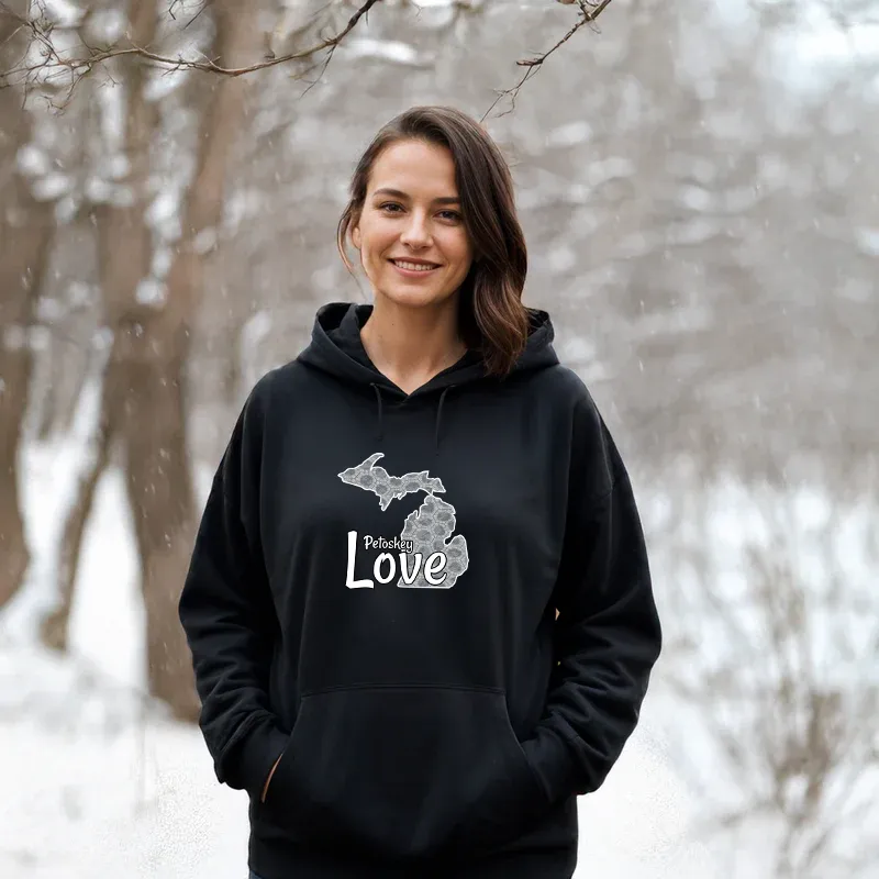 "Petoskey Love" Relaxed Fit Classic Unisex Hoodie